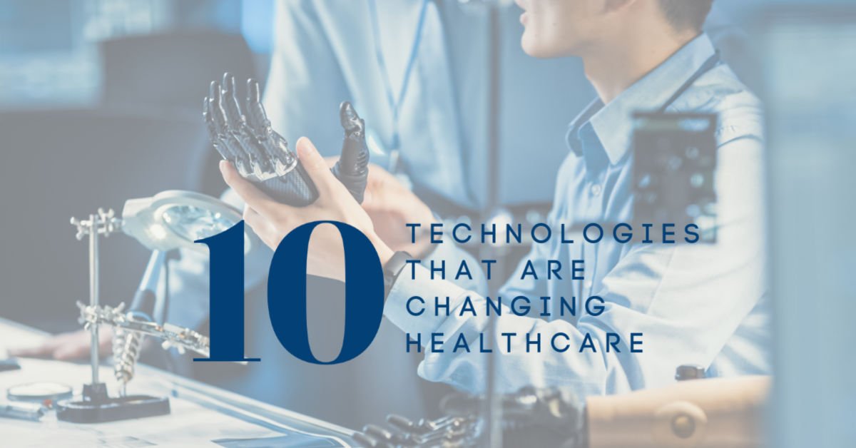 A visual representation of ten innovative technologies transforming the healthcare landscape and improving patient outcomes.