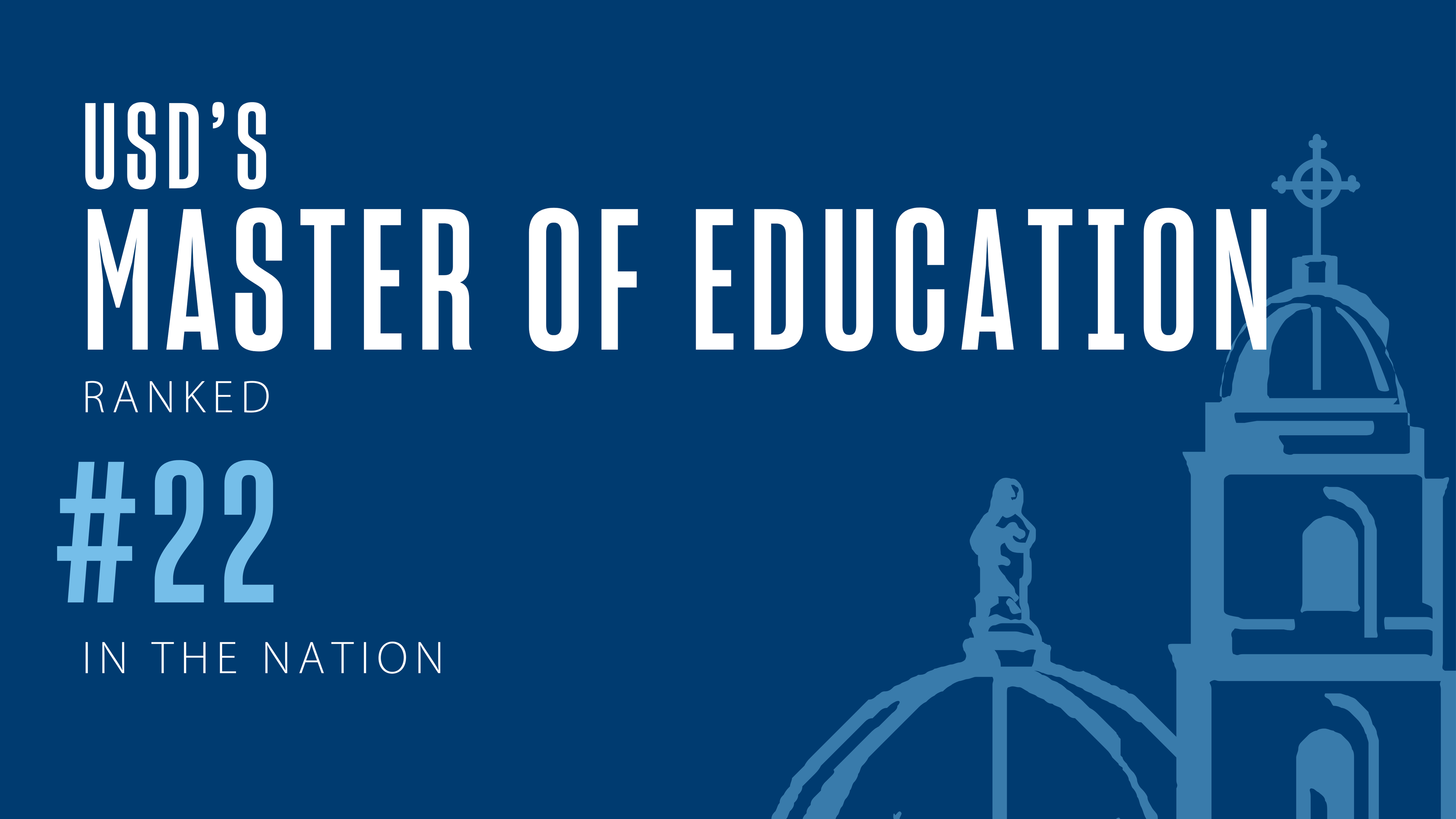 USD Master of Education ranked #22 in the nation