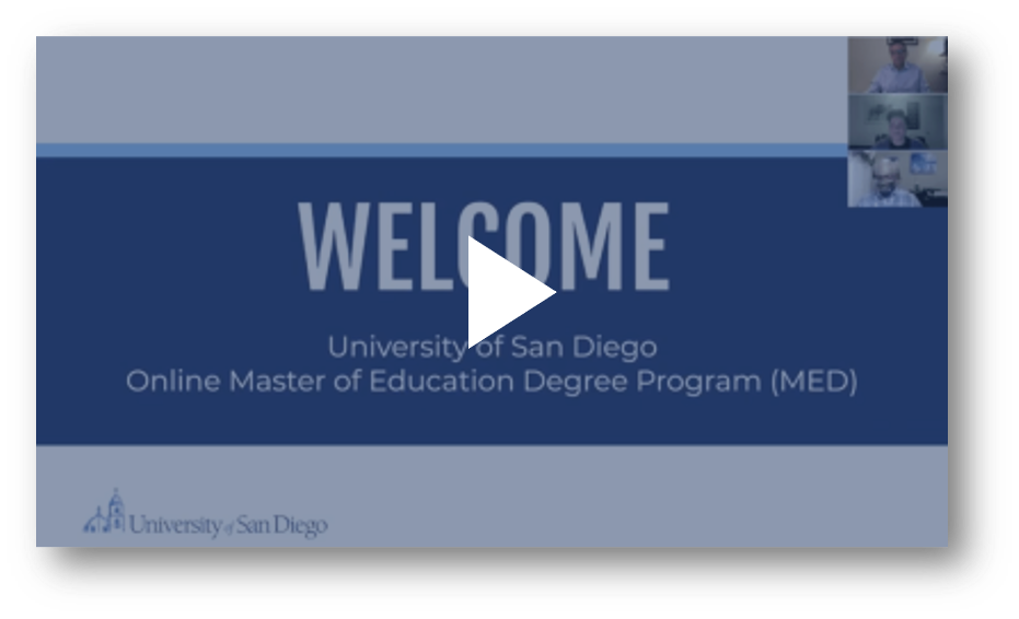 USD Online Master of Education Degree Program webinar screenshot