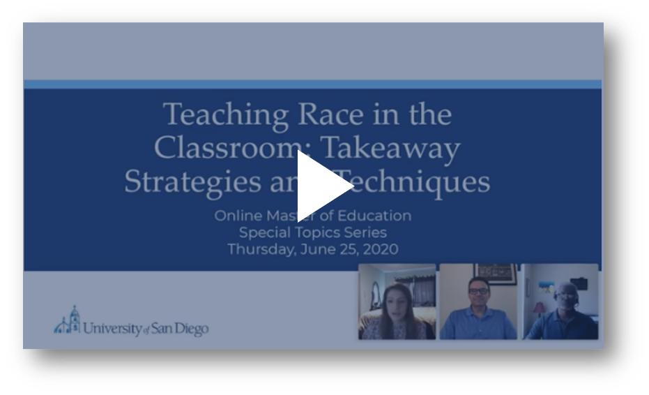 Teaching Race in the Classroom Webinar screenshot