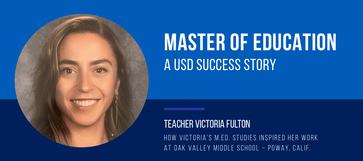 USD Master of Education Featured Student VICTORIA FULTON