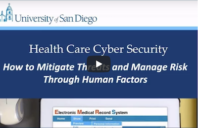 Introductory slide to Health Care Cyber Security webinar