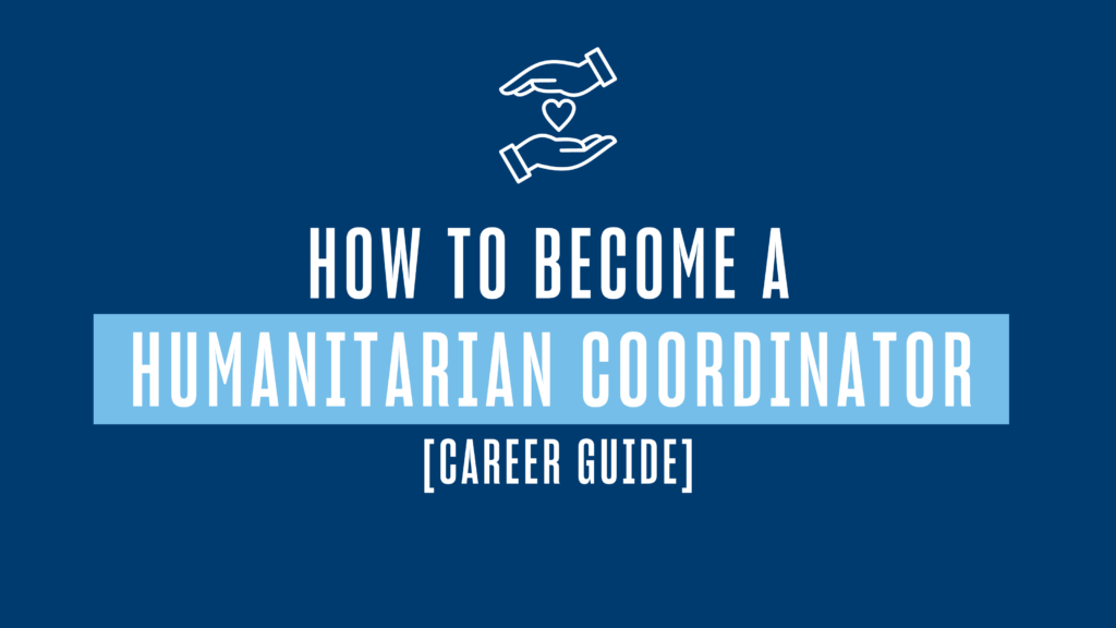 How to Become a Humanitarian Coordinator [Career Guide] with heart in hands icon