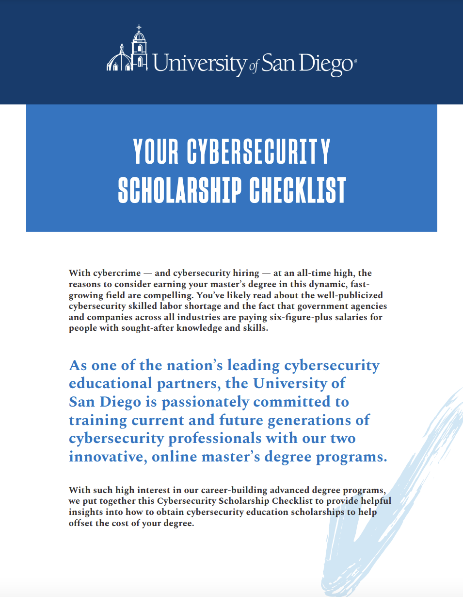 Cybersecurity Scholarship Checklist Ebook Cover