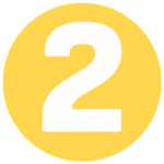 yellow circle with the number 2