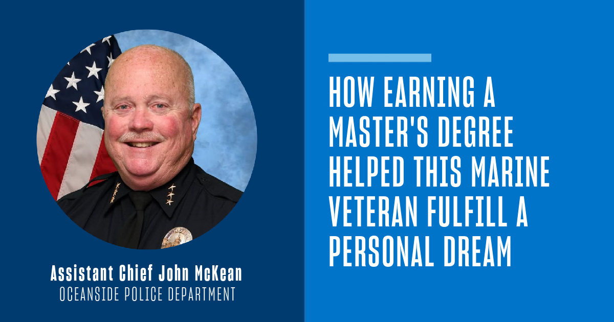 Asst. Chief John McKean Fulfilled a Lifelong Dream when he earned his MS-LEPSL degree