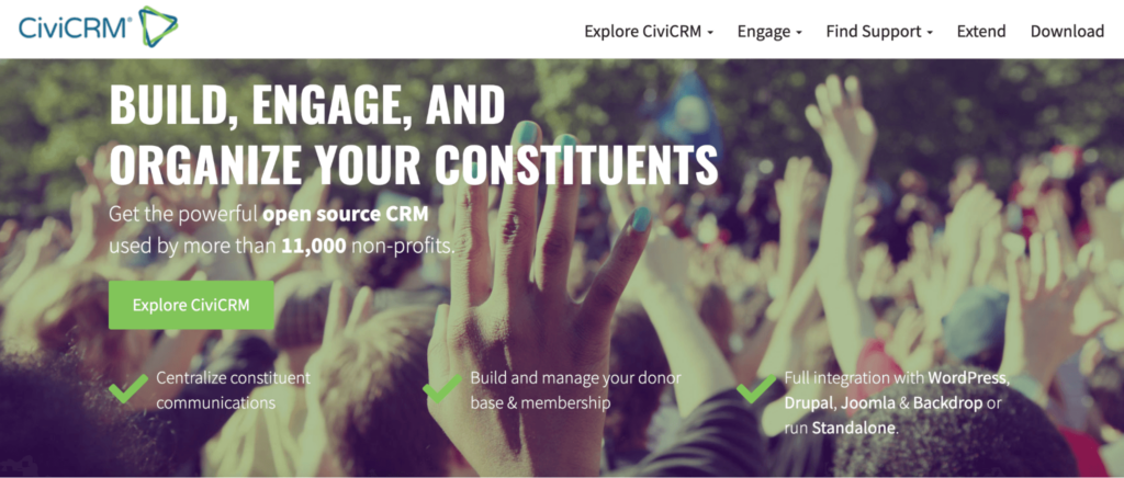 image_tooltip screenshot of the top of the homepage for civicrm