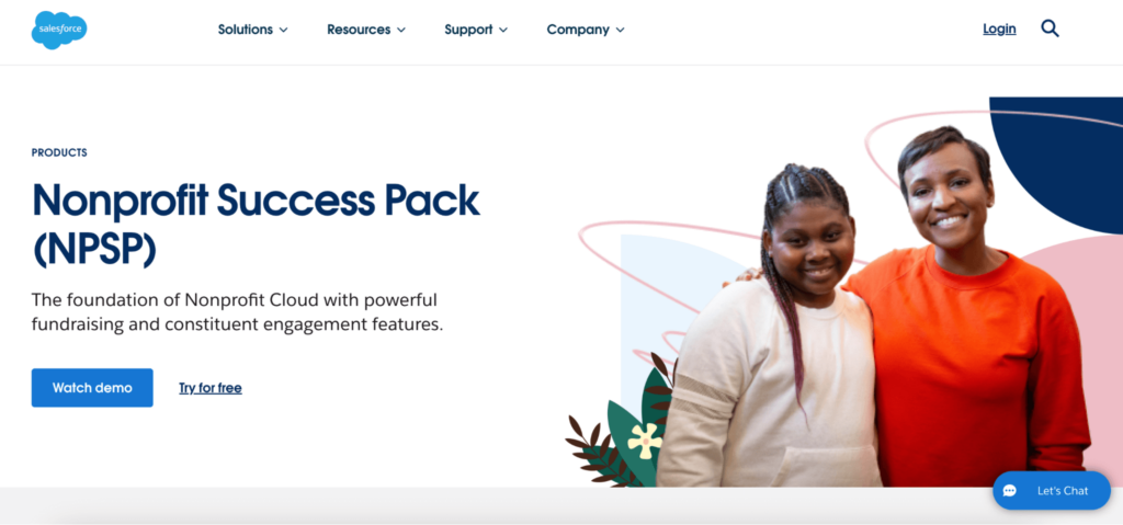 image_tooltip screenshot of the homepage of salesforces NPSP site