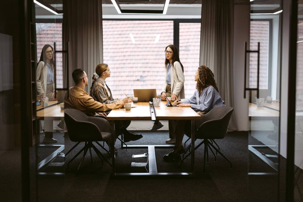 Group of business people at a meeting