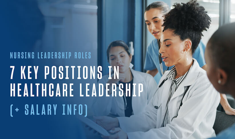 nursing leader reviewing notes with staff