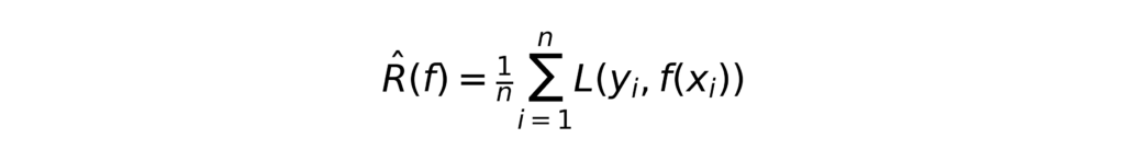 Empirical risk equation