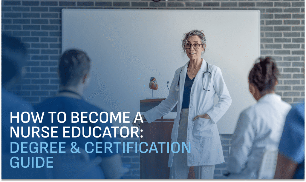 Nurse standing in front of other medical staff members talking