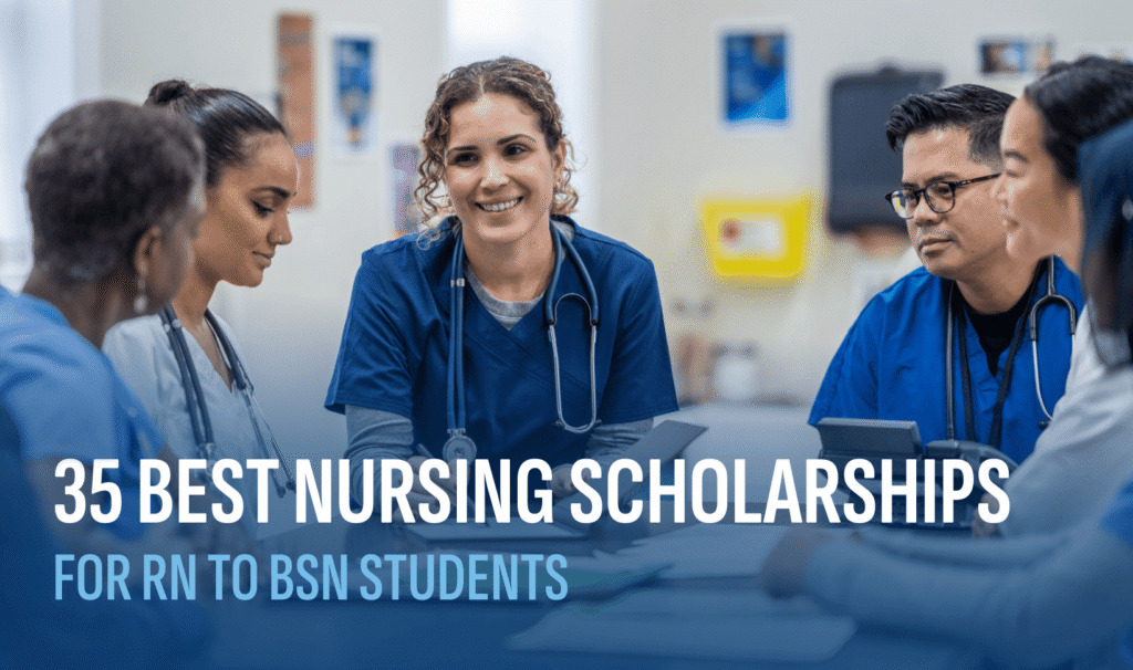 Nurses sitting around a table talking to each other