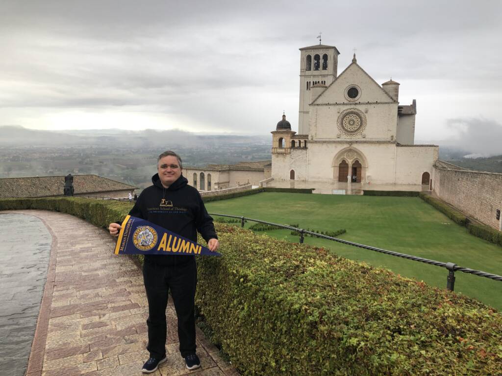 Raymond List, MTS-FT Graduate Outside the Sacred Convent of Saint Francis in Assisi